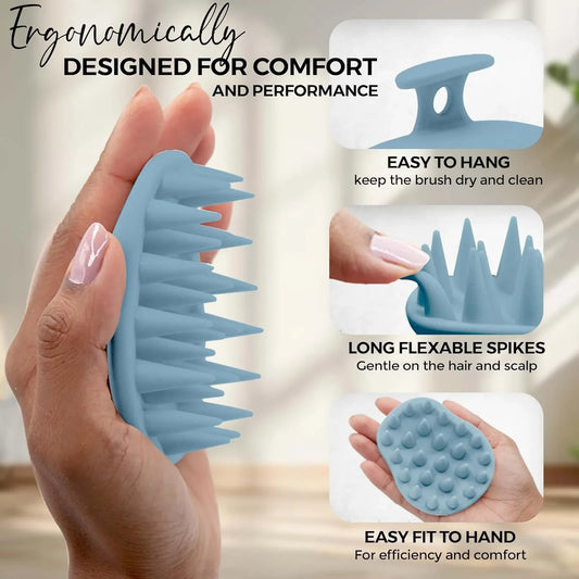 Premium Silicone Scalp Massager & Exfoliating Brush